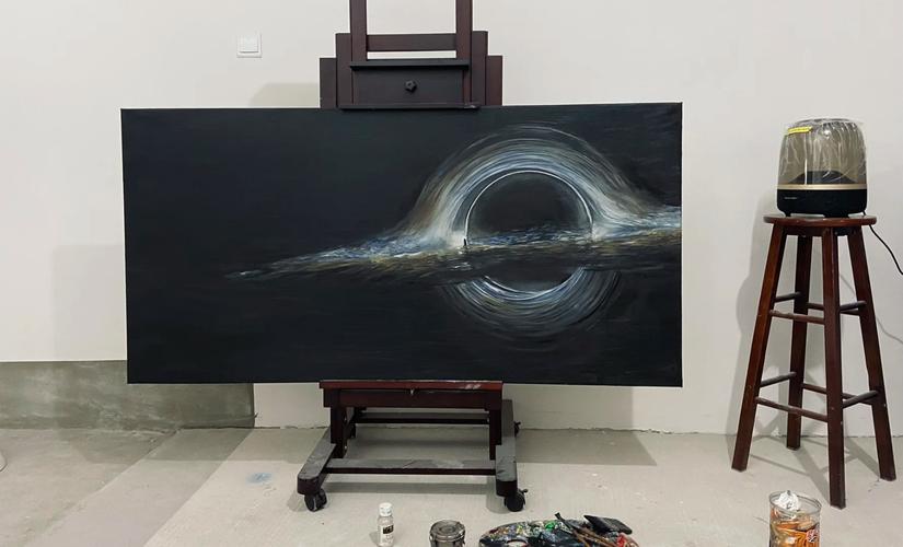 如何用Python绘制出类似黑洞的视觉效果？