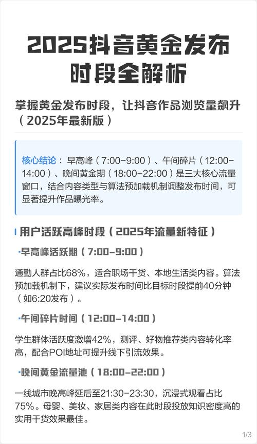 如何精准选择抖音黄金发布时段，让曝光量翻倍增长？