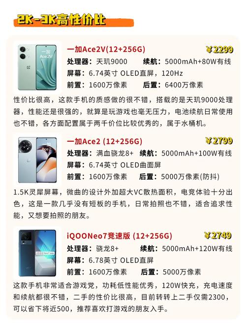 2022年7月有哪些3000元左右的手机型号值得购买？