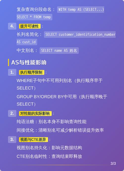 数据库中AS关键字具体是用于什么目的？