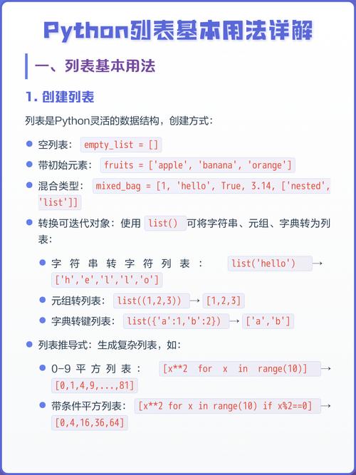 Python列表基础方法有哪些？