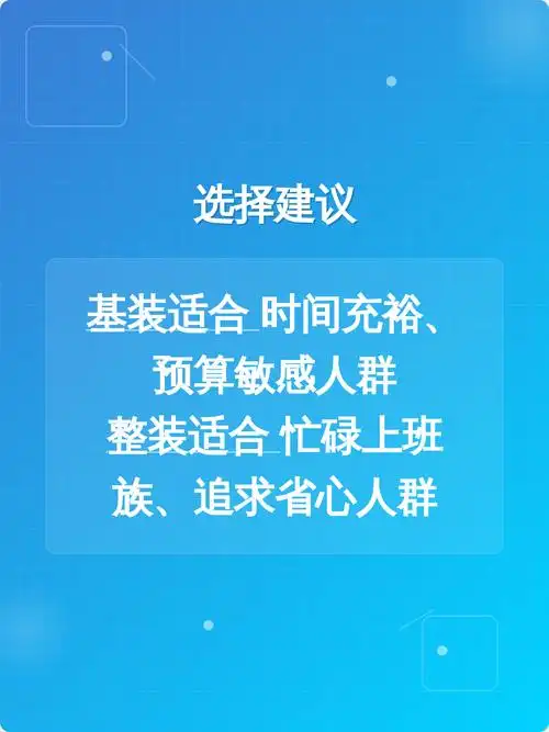 基装和整装项目在本质上有何不同？
