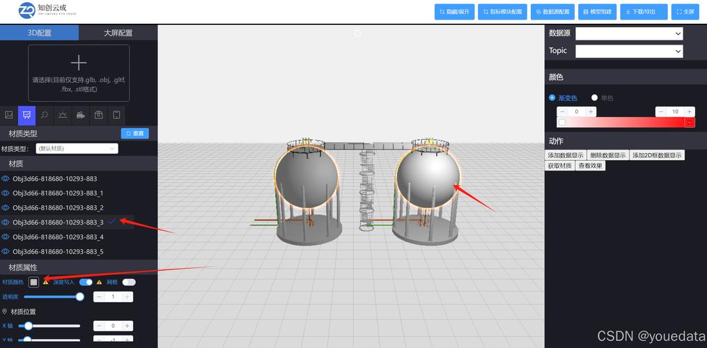 如何用Vue页面整合Three.js制作3D动画场景并实现交互操作？