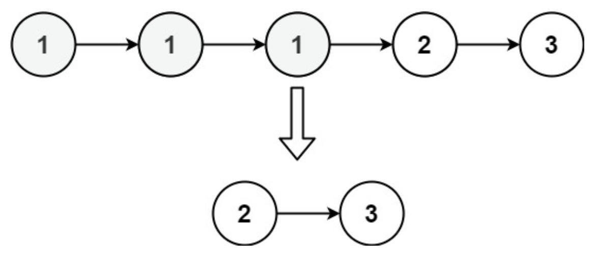 力扣82题：如何删除排序链表中所有重复的元素？