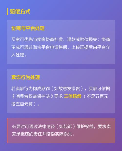 淘宝卖家发错货，赔偿处理规则概览是怎样的？