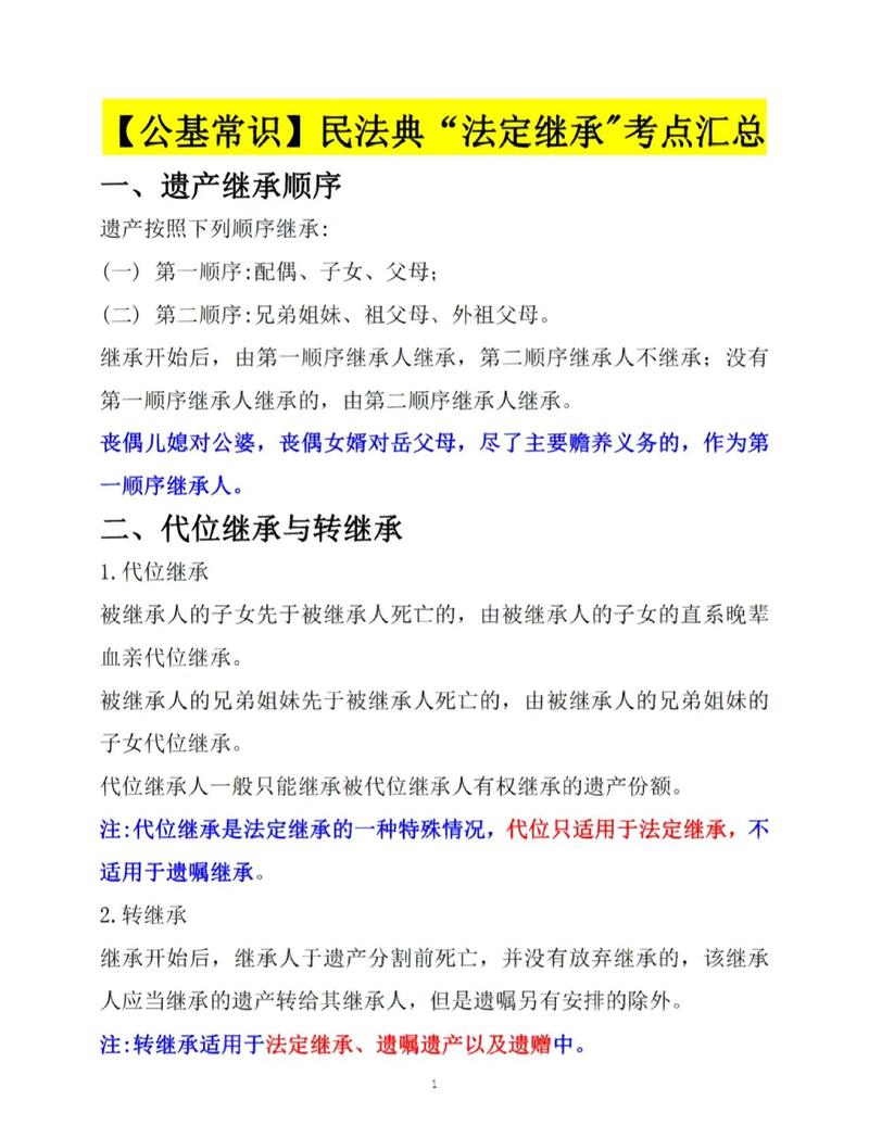 你对继承法的相关知识掌握得怎么样？