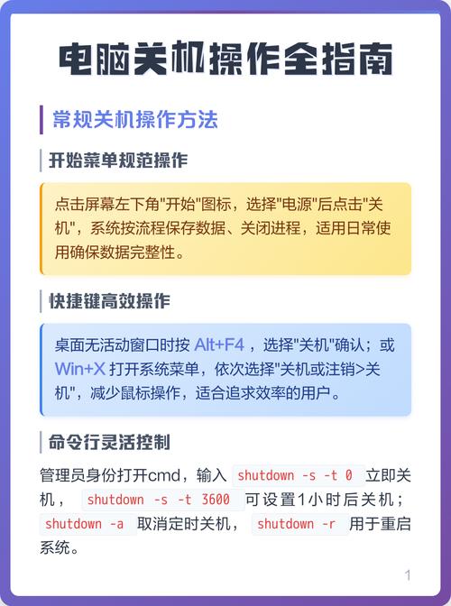 如何电脑关机操作？
