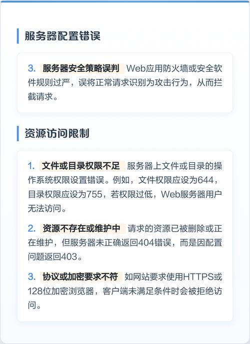 什么是导致网页访问时出现403错误的具体原因？