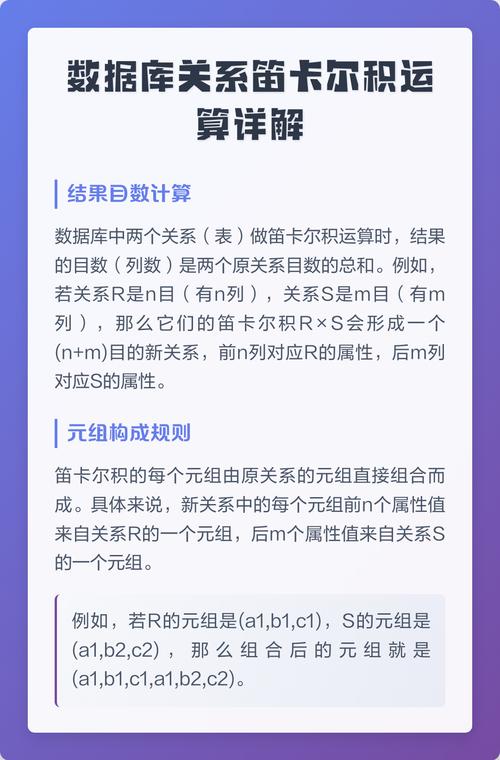 数据库中两个表进行笛卡尔积操作是做什么用途的？