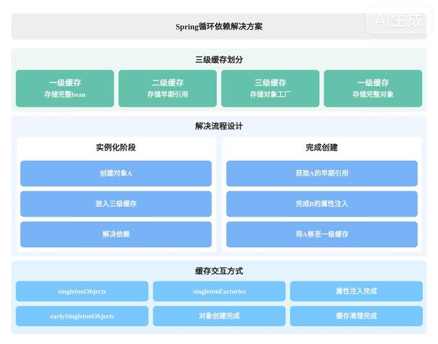 Spring5中如何解析并解决单例模式的循环依赖问题？