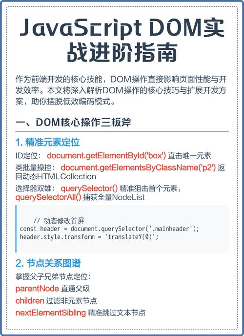 JavaScript中DOM常用方法有哪些具体实现方式？