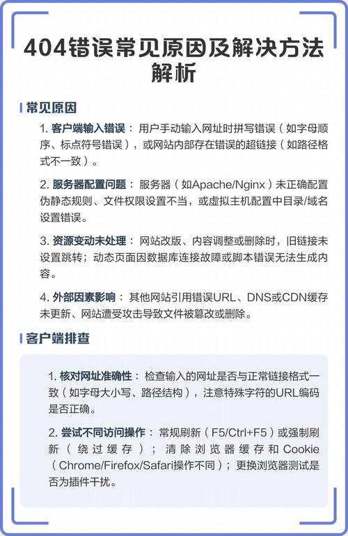 网站404错误页面原因及对策有哪些？