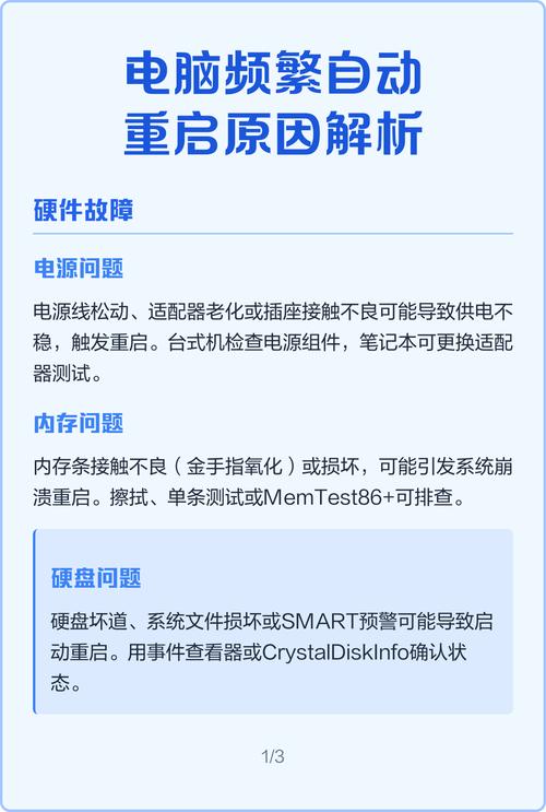 电脑频繁自动重启是什么原因导致的解决方法有哪些？