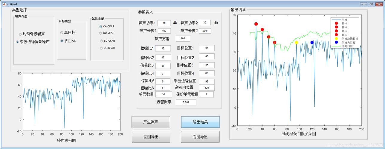 Matlab源码中，雷达通信如何实现一维CFAR恒虚警检测？