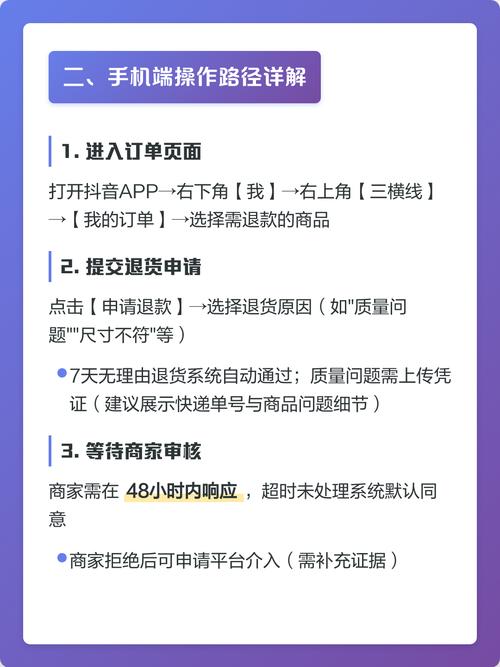 抖音退货退款凭证要清晰，流程能便捷处理吗？