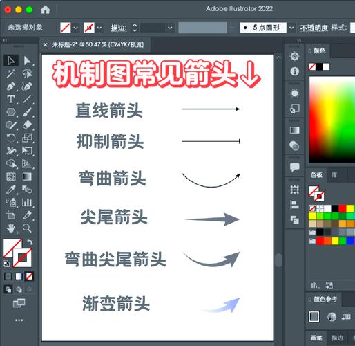 如何使用Photoshop绘制精确的箭头指引线？