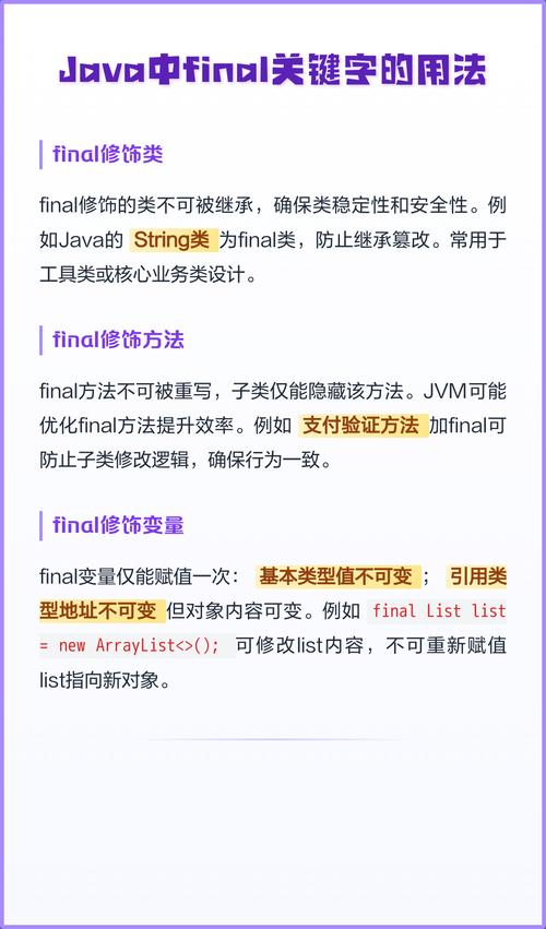 Java中的final关键字如何从底层原理到高级应用，全面解析其作用与实现机制？