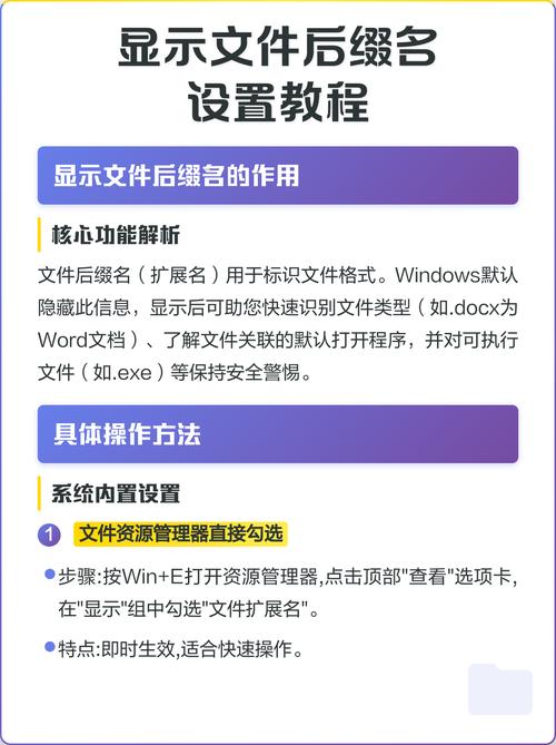 如何设置文件后缀名来显示文件类型？