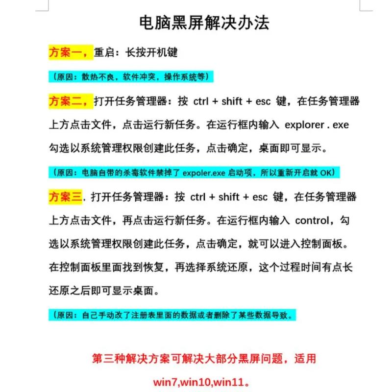 电脑开机后持续黑屏闪烁，是什么原因导致的解决方法？