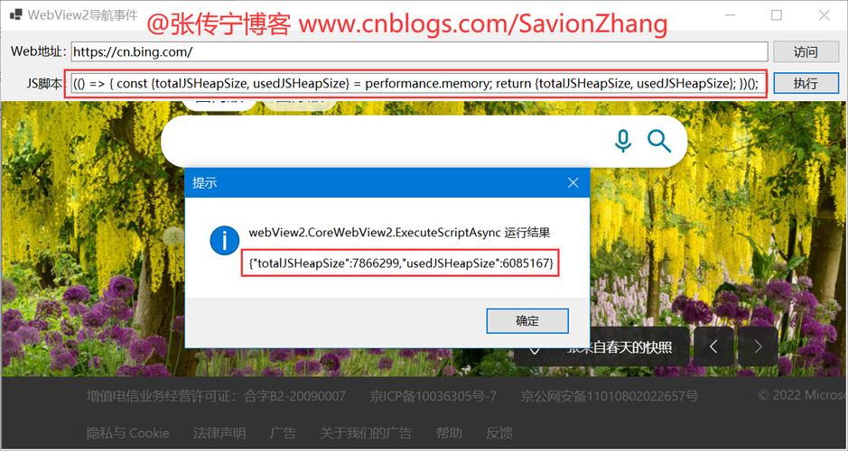 .NET混合开发中，如何实现WebView2控件调用网页JavaScript方法？