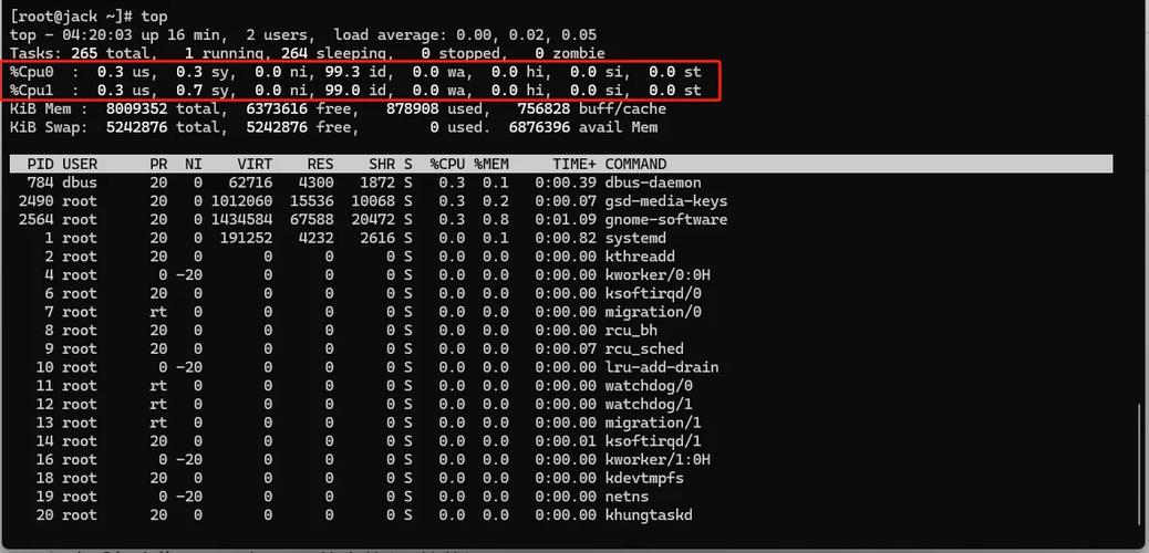 Linux如何查看服务器内存、磁盘、CPU、网络及端口占用详情？