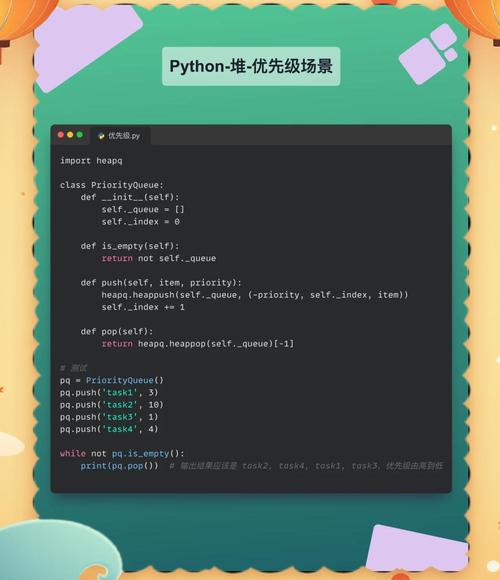 如何用Python编写一个优先级队列的实现代码？