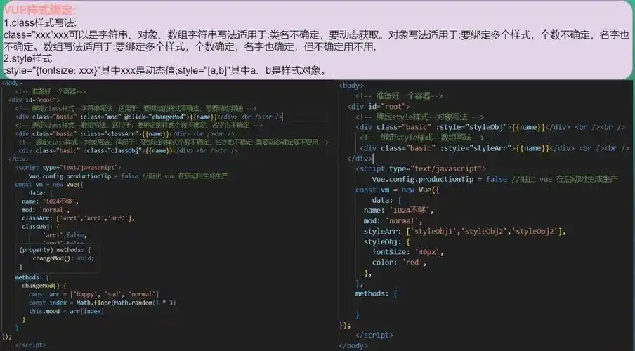 Vue中如何将class和style绑定到函数实例上？