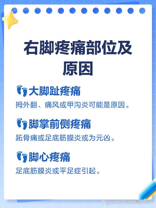 金鸡独立右脚疼是什么原因引起的？