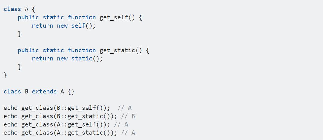 PHP中self与static的区别及用法是什么？