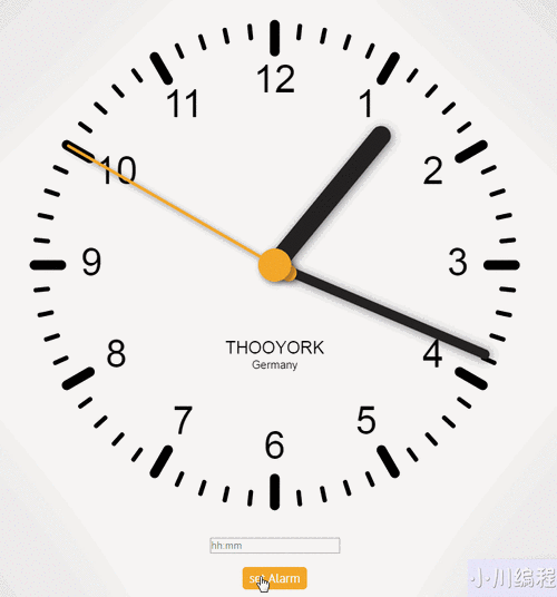 如何用HTML5 canvas实现一个酷炫的动态长尾词时钟效果？