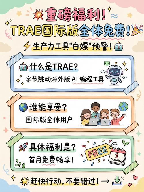 TRAE国际版用户免费一个月活动，具体有哪些参与条件？