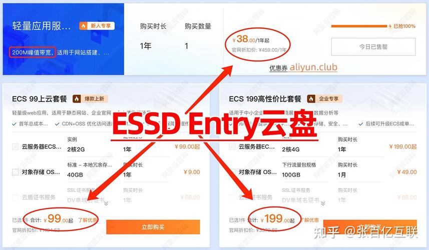 购买阿里云独立主机,选择高效云盘还是SSD或ESSD更合适,哪种存储性能更优?