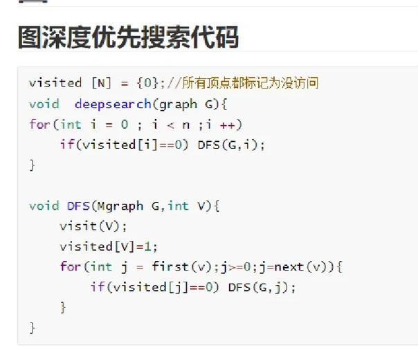 如何用C语言编写示例代码实现图的搜索算法？