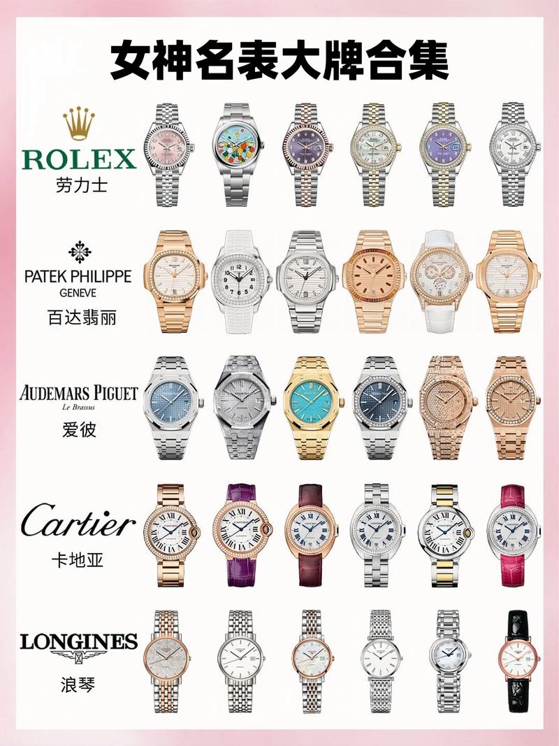 有哪些女款名牌手表颜值高且是顶级大品牌？