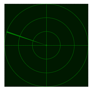 如何通过WPF技术精确绘制动态雷达扫描图？