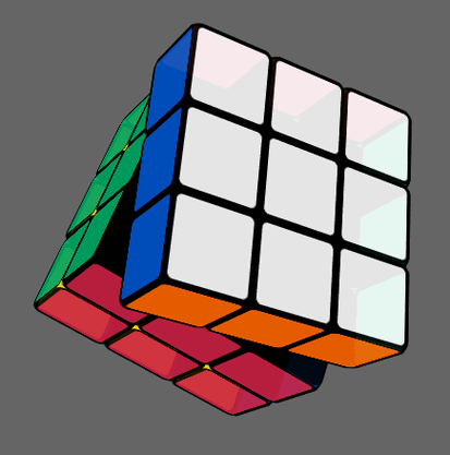 如何用JavaScript实现动态魔方旋转效果？