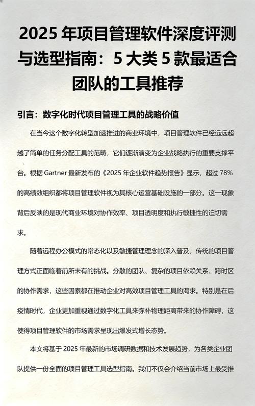 2025年团队项目管理软件选型，哪款最适合我们团队使用？