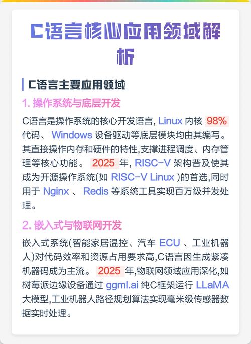 C语言在哪些具体应用领域进行分析？