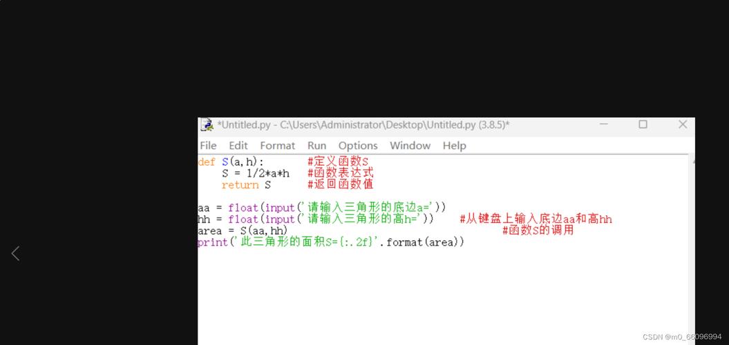 如何用Python编写程序，根据三角形的三边长度计算其角度？