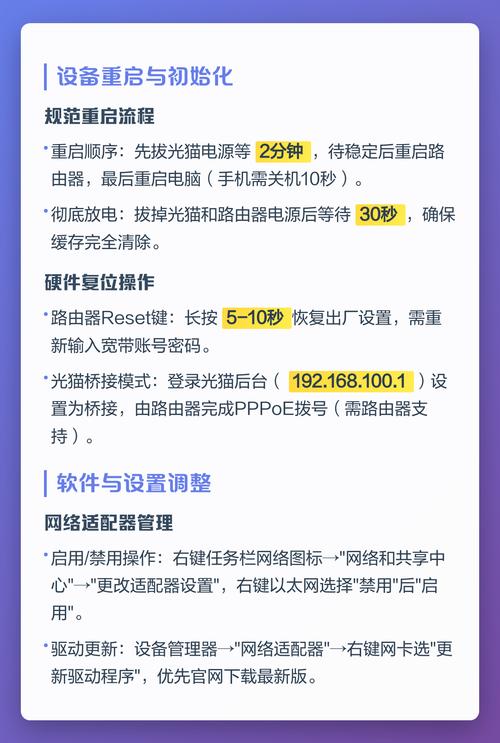 重启网卡后网络故障，如何排查原因？