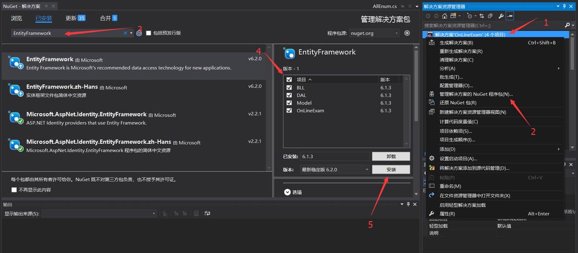 如何运用Entity Framework在ASP.NET项目中构建并填充数据集？