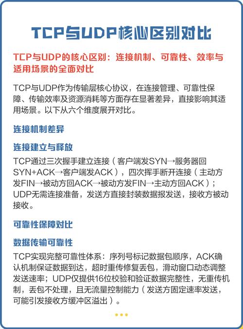TCP和UDP在哪些方面存在显著差异？