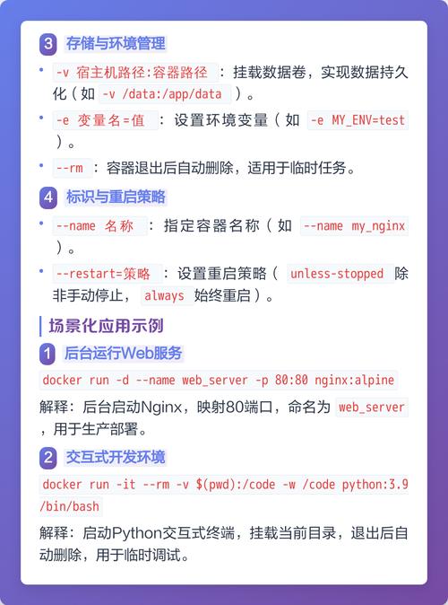 如何详细解析docker run命令的常用用法？