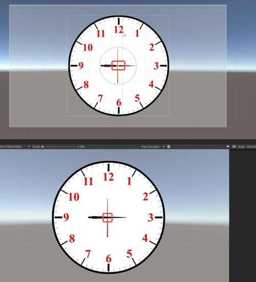 Unity3D中如何实现时钟与钟表小组件的精确同步显示？