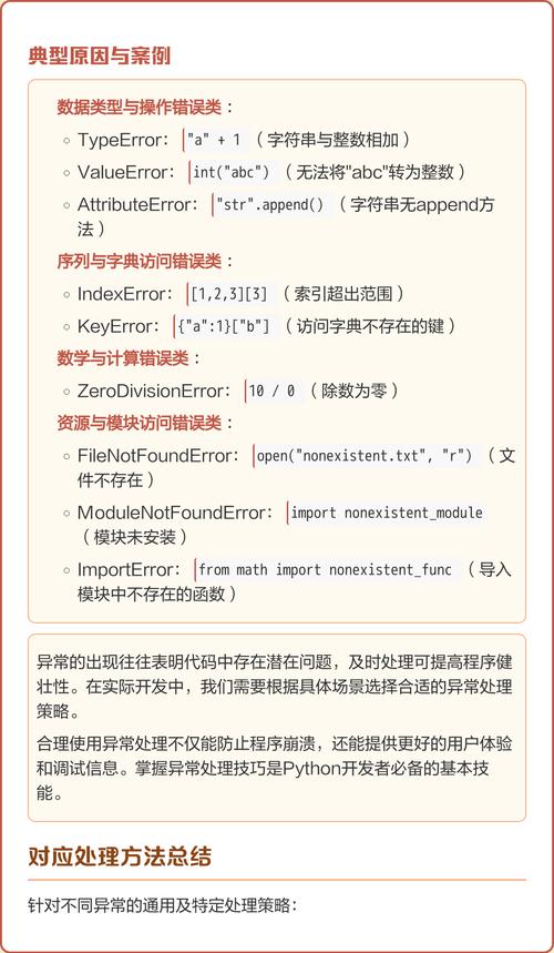 Python中常见的异常有哪些类型？