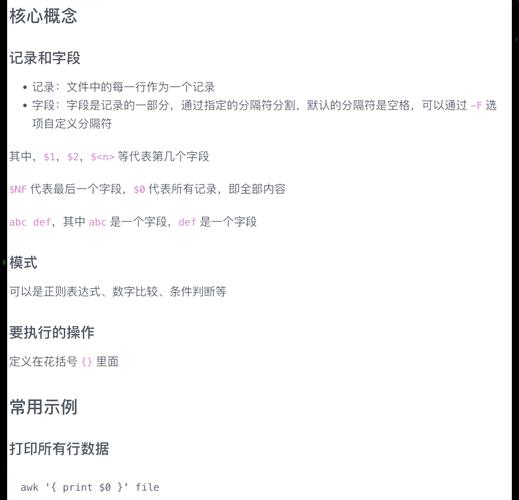 Linux awk 工具如何高效处理复杂文本数据？