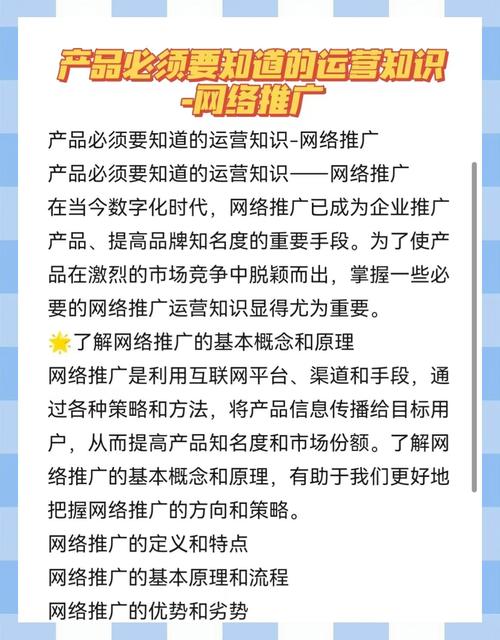 如何深入了解各种网络推广手段和策略？