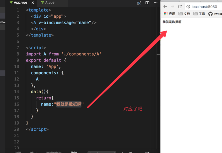 Vue中如何通过props将长尾词从父组件传递给子组件？