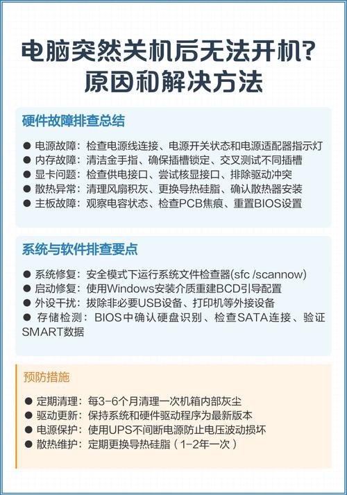 笔记本关机后无法开机，是什么原因导致的解决方法有哪些？
