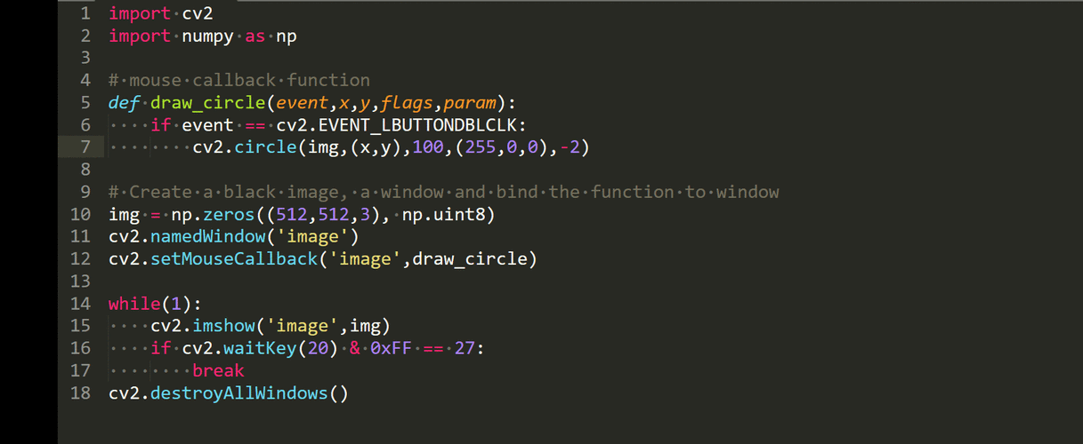 如何用OpenCV通过鼠标滑动绘制出五彩斑斓的动态形状？